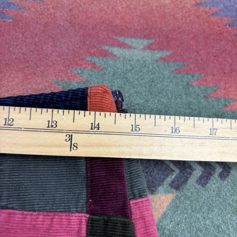 Vintage 90s Ralph Lauren Corduroy Patchwork Mini Skirt Women's Size 8 Colorful - Picture 7 of 9